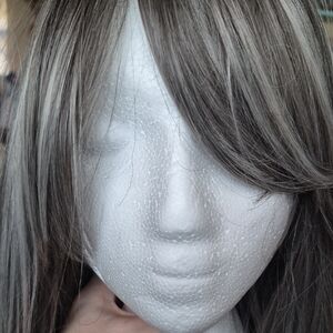 Women’s Layered Synthetic Wig in Ash Brown with Highlights